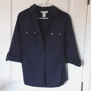 Cathy‎ Daniels Button Down Elbow Sleeve top